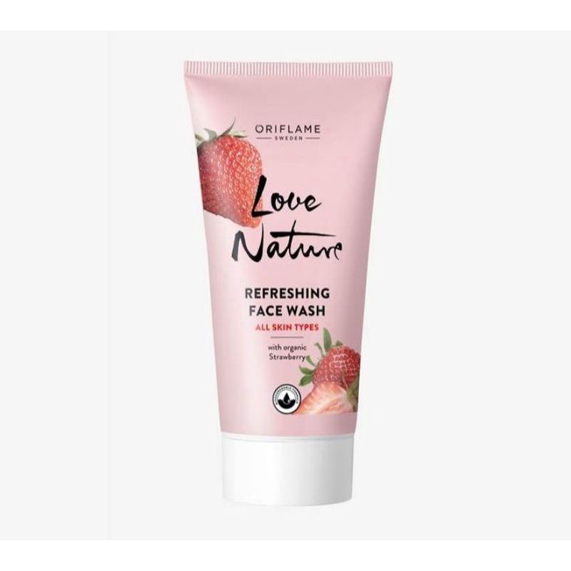 love nature refreshing face wash stroberi// pomegranate//greantea