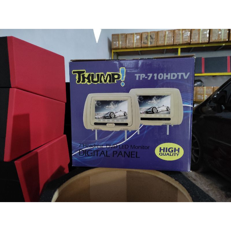 Headrest TV Thump Monitor Sandaran kepala 7in