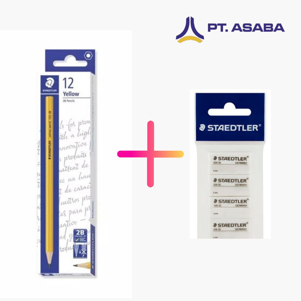

Asaba Bandung - Pensil 2B Staedtler Yellow Gratis Penghapus 4Pcs