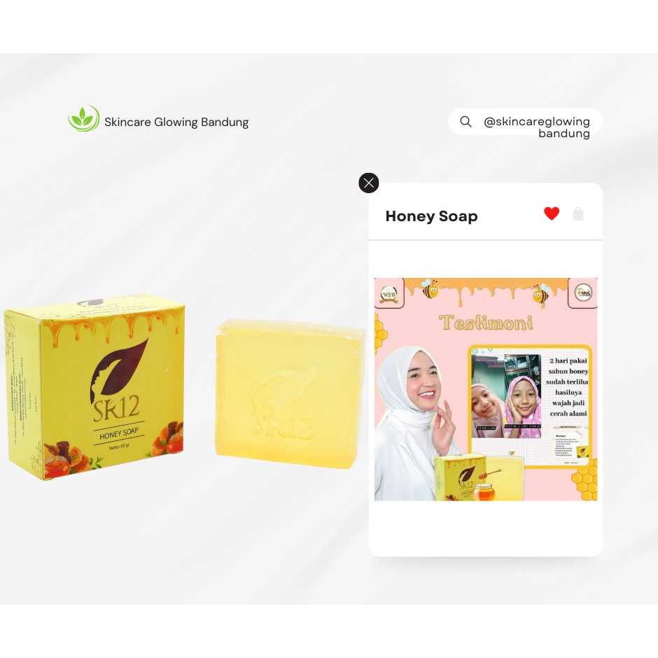 Honey Soap SR12 Sabun Cuci Muka Pembersih Wajah Face Wash Untuk Kulit Kering