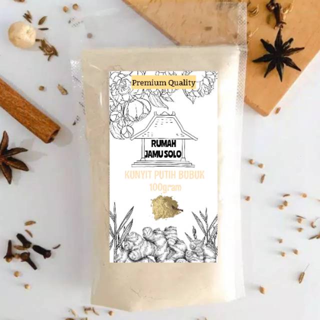 

Premium 100gr Kunyit Putih Bubuk / Grou Curcuma / Rempah / JSR 100%