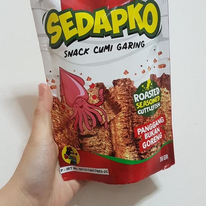 [NEW] Sedapko Snack Cumi Garing Roasted Squid 30gr Snek Seasoned Cuttlefish / Juhi Siap Makan