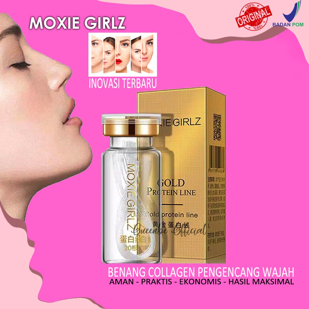Moxie Girlz Gold Protein Line Tanam Benang Collagen Colagen Kolagen Untuk Pengencang dan Serum Alat 