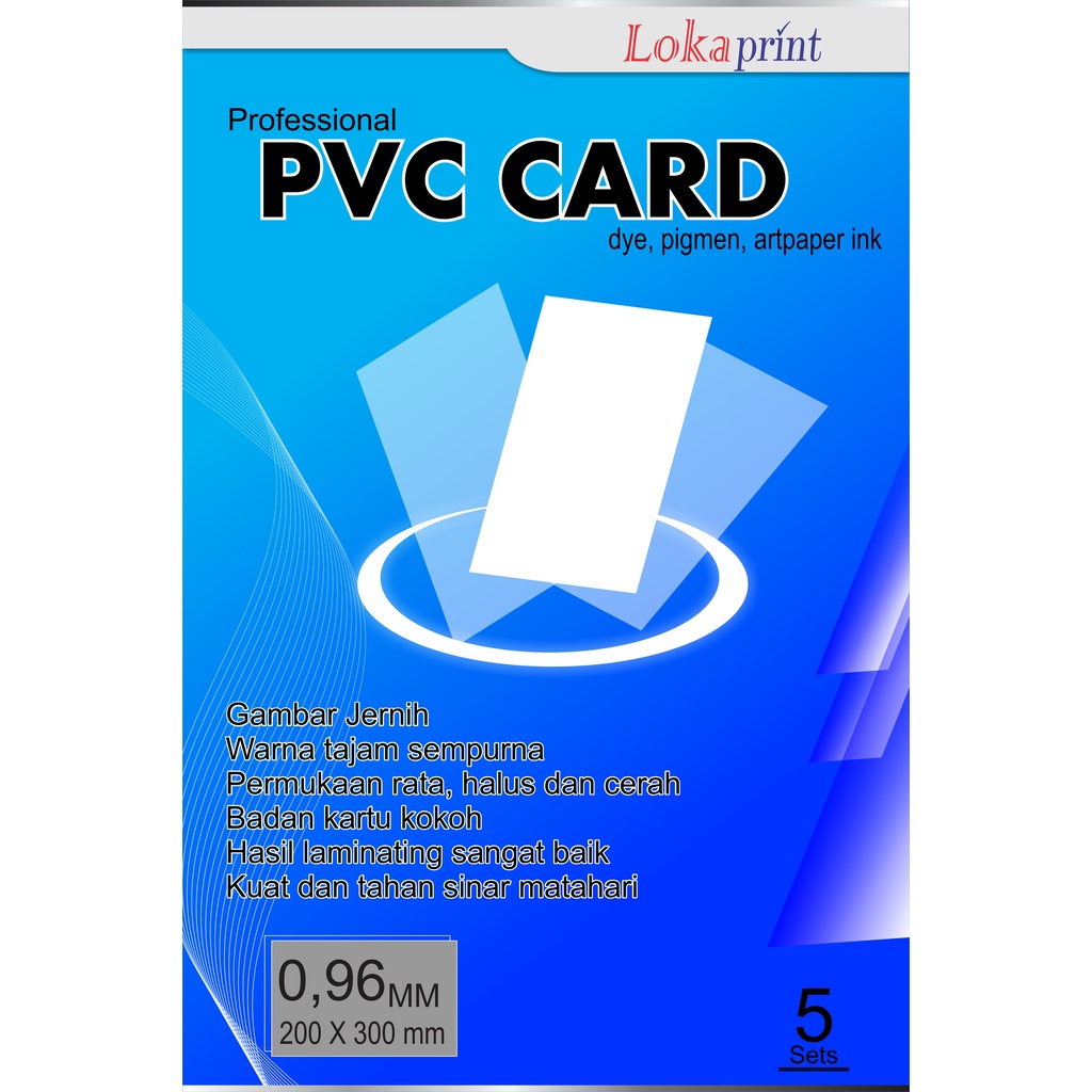 

1 SET Kertas PVC Overlay A4 0,96 mm bahan id card bisa di print biasa
