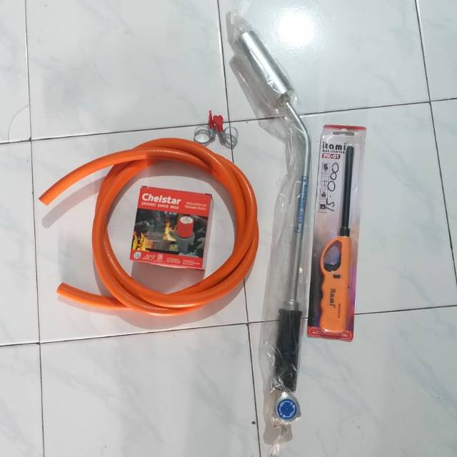 kompor tikus atau bakar gas panjang 60 cm - regulator - selang - pematik - kompor jos
