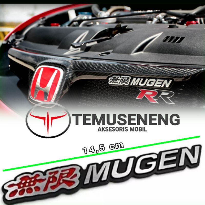 Emblem Mugen 3D Mobil Honda Hrv Crv Jazz Brio Mobilio New Civic Brv Logo Tempelan Tulisan Timbul