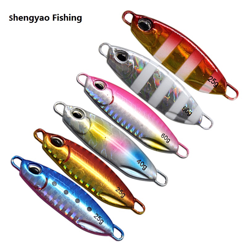 Shengyao 1pc Umpan Pancing Luminous Bahan Metal 10g / 20g / 30g / 40g Japan Duo Jig Fishing Lure Jigging Bait