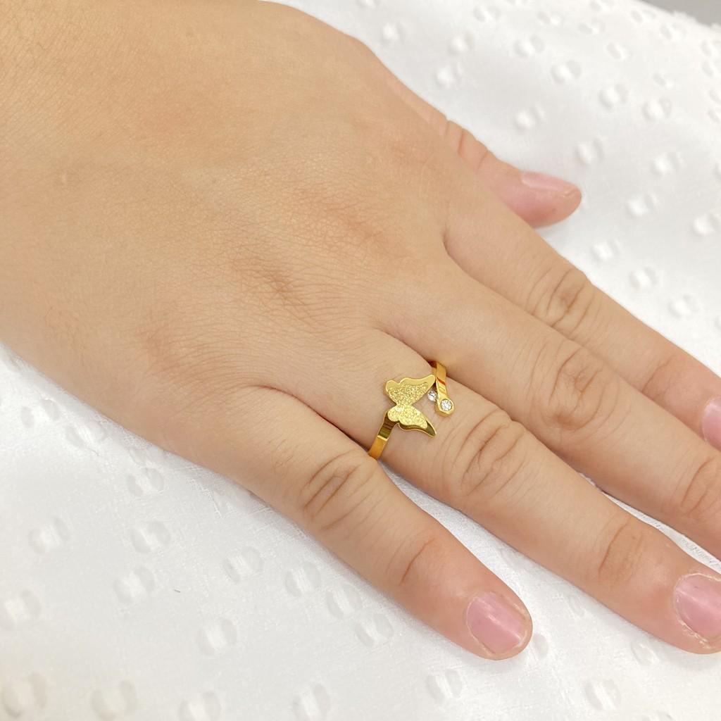 Cincin Titanium Wanita Korea Anti Karat dan Anti Alergi