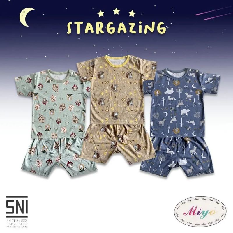 Setelan Oblong Pendek Anak SML Kecil Motif Miyo