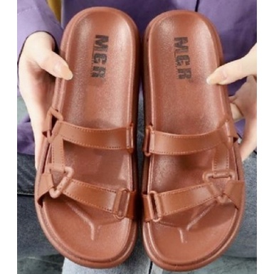 Sandal Slop Jelly Semi Gunung Wanita Tali Sambung Keren Import Cantik MGR Mokaya Morego Balance (853)/ Size 36-40