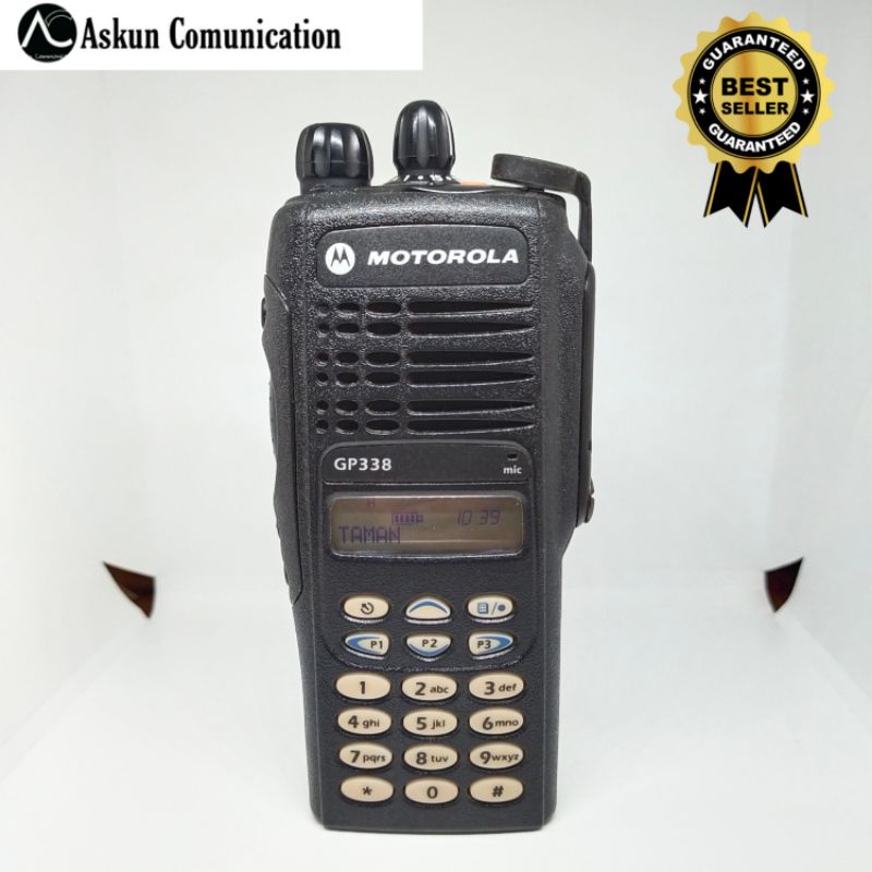HT MOTOROLA GP 338 VHF SECOND LENGKAP CHARGER