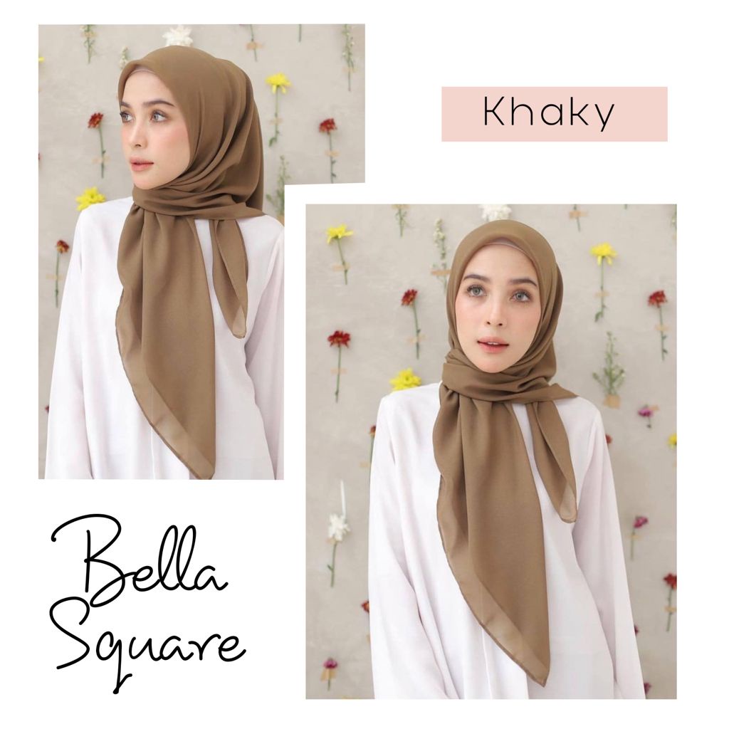Hijab Bella Square II Hijab Segiempat Bella Square II Hijab Pollycotton II Kerudung II Jilbab panjang termurah part 2-5