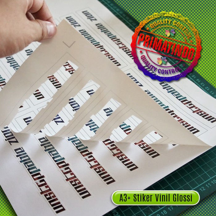 

TERMURAH CETAK STIKER A3+ PRINT + CUTTING STIKER VYNIL MODEL BEBAS. STIKER LABEL ANTI AIR
