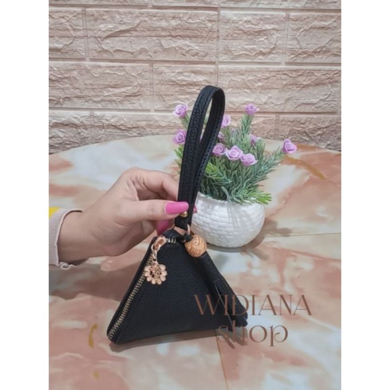 Dompet Wanita Papirut Koin Gundu Terlaris WIDIANA Terbaru COD-Hitam