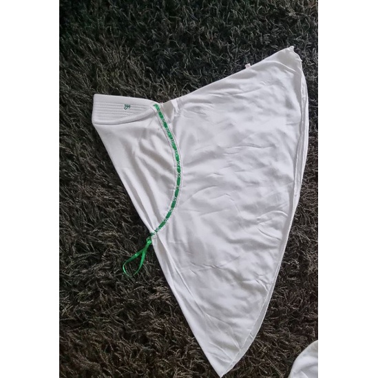 Bergo Jilbab Anak Sekolah Putih Pita Serut l Putih Pita Putih l Putih Pita Merah l Putih Pita Hijau