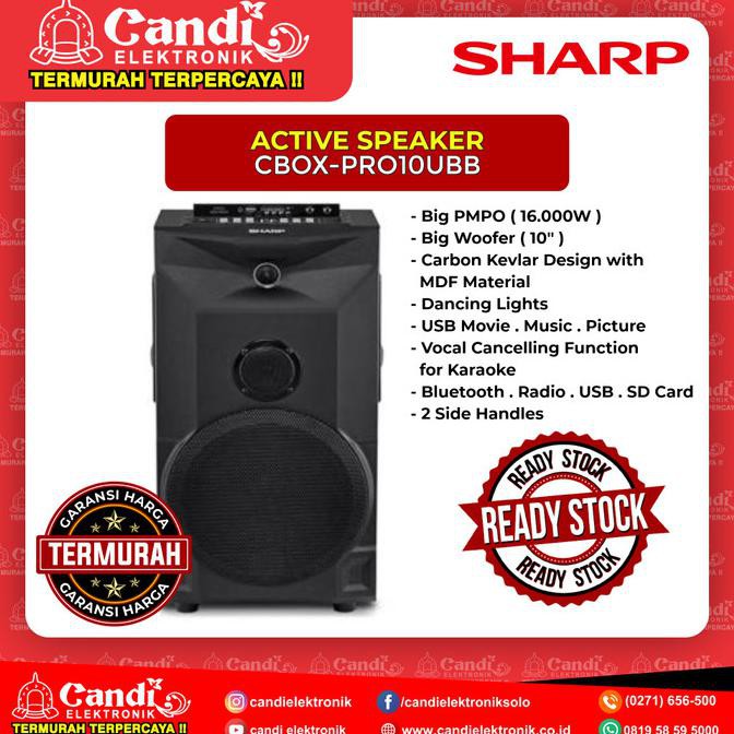 Favorit] Sharp Active Speaker Cbox-Pro10Ubb
