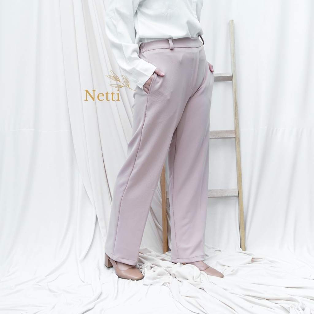 Gladys Culottes Highwaist Scuba Premium - Celana Kulot Kerja Wanita Slim Look Kantor Elegant