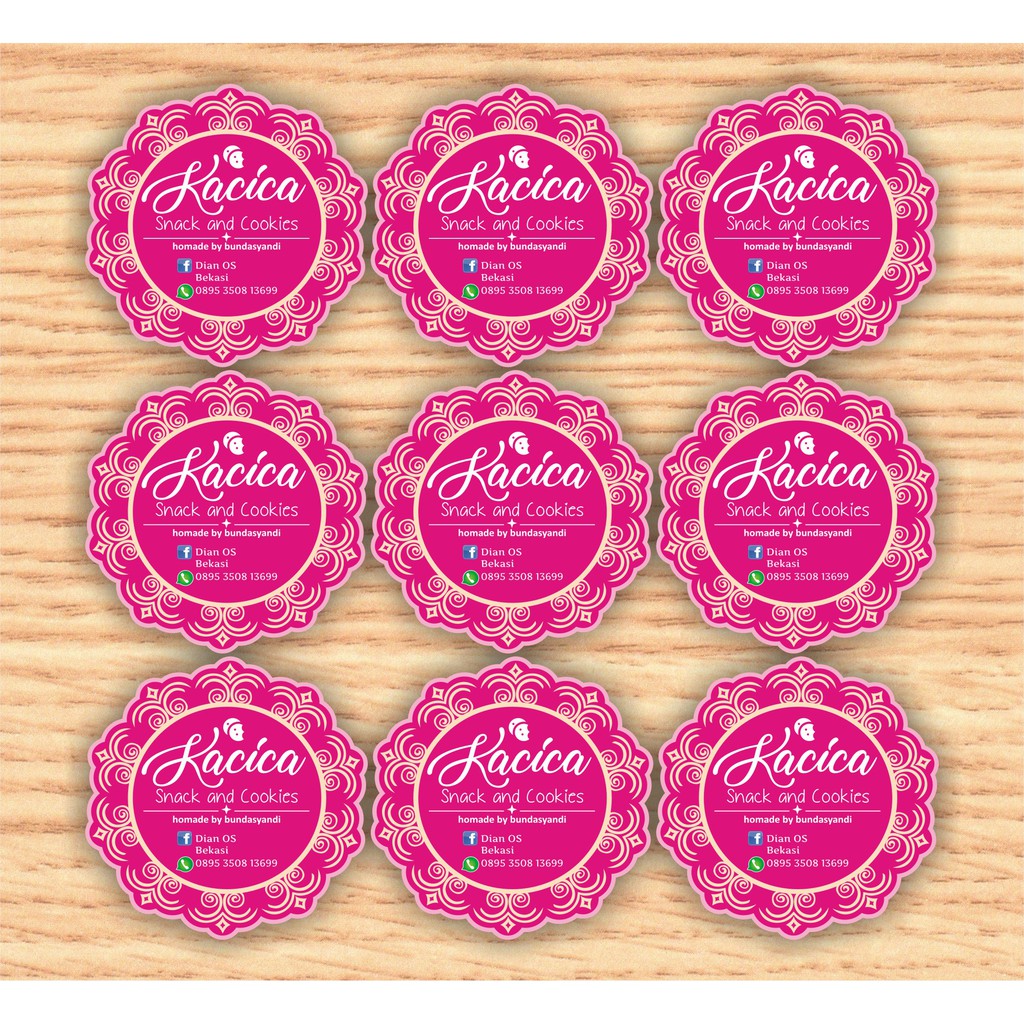 

Stiker Label Produk Templet Gratis Bulat