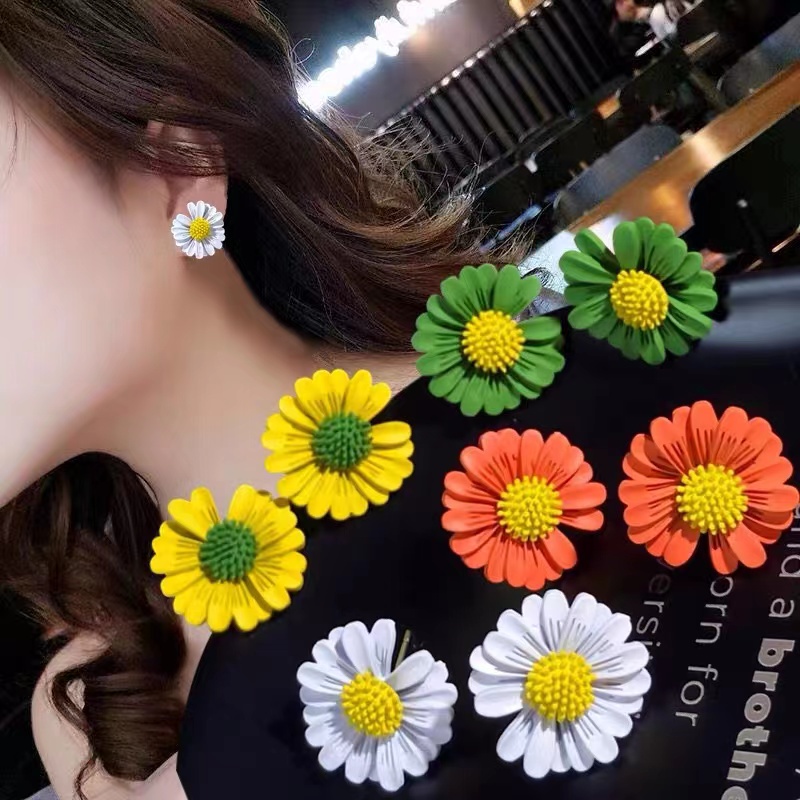 Anting Stud Bentuk Bunga Daisy G-Dragon Gaya  Untuk Wanita