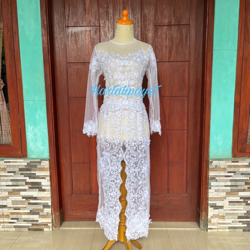 Kebaya Akad Kerah Bulat Kosongan/ Tanpa Payet