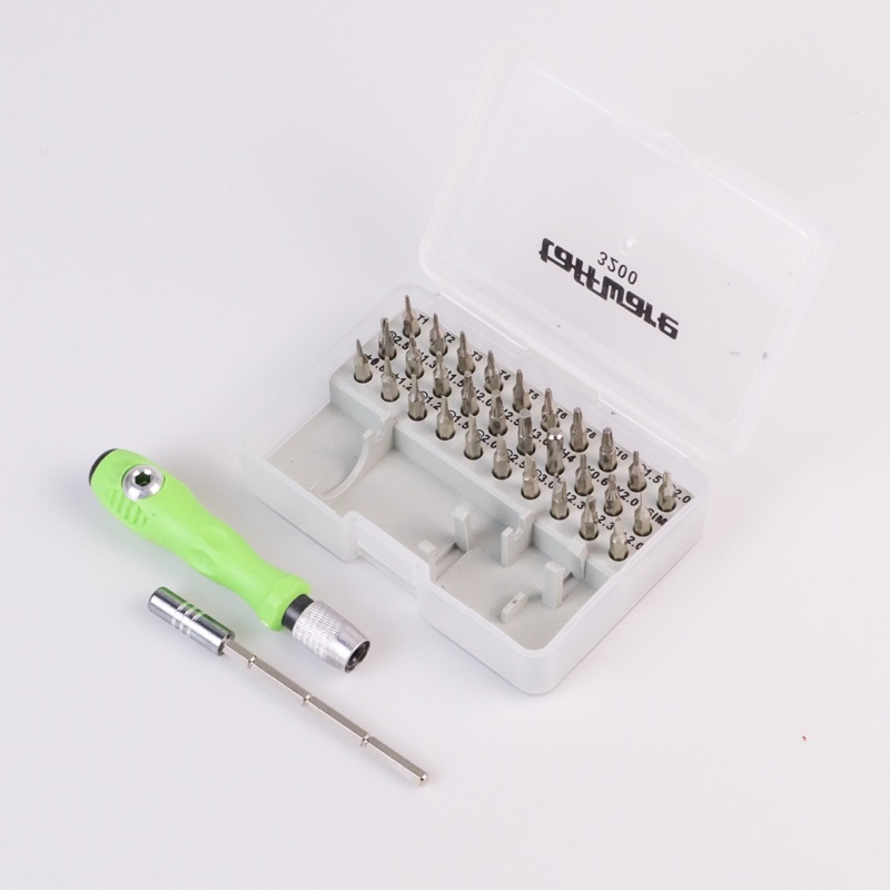 Taffware Obeng 30 in 1 Magnetic Screwdrivers Repair Tool Kit for Smartphone - 3200 - Green