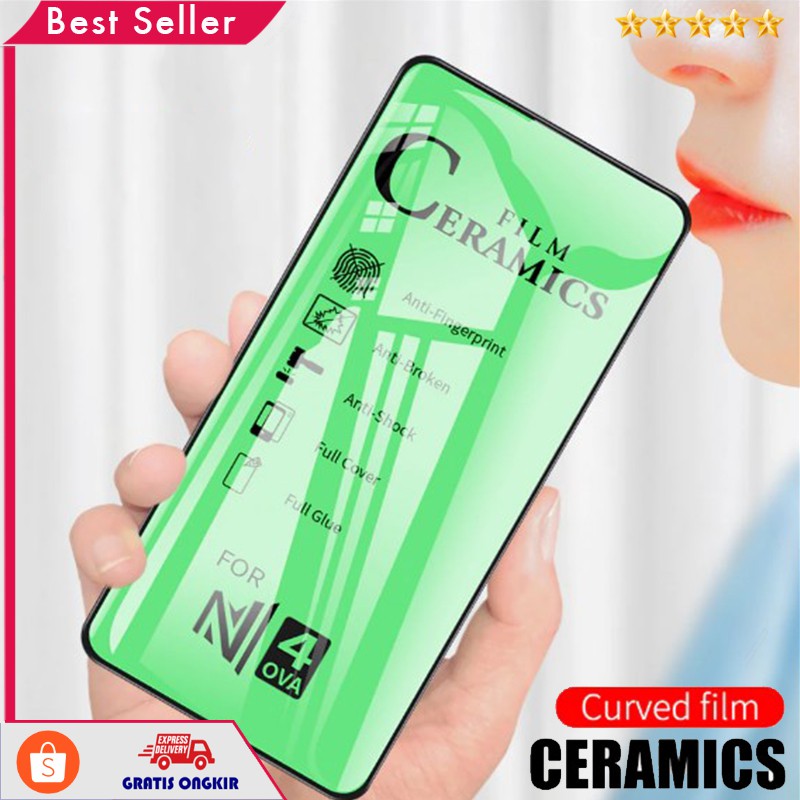 TG Ceramic REDMI 8/8A,NOTE 5/5PRO Tempered Glass Green Full Cover / Xiomi Anti Gores-Anti Pecah