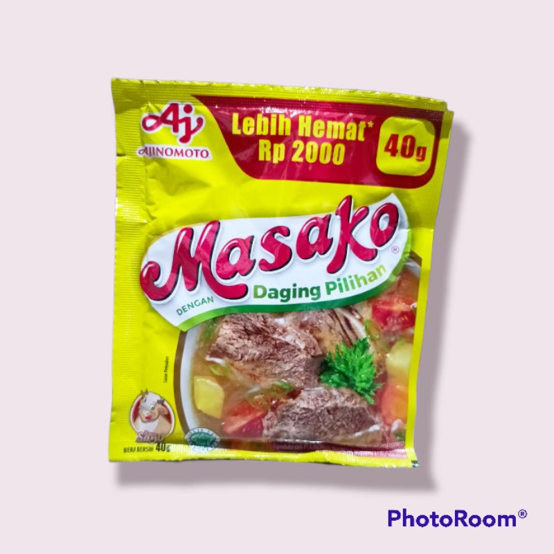 Masako® Bumbu Kaldu Penyedap Rasa Sapi Kemasan 40g (Rp 2000)