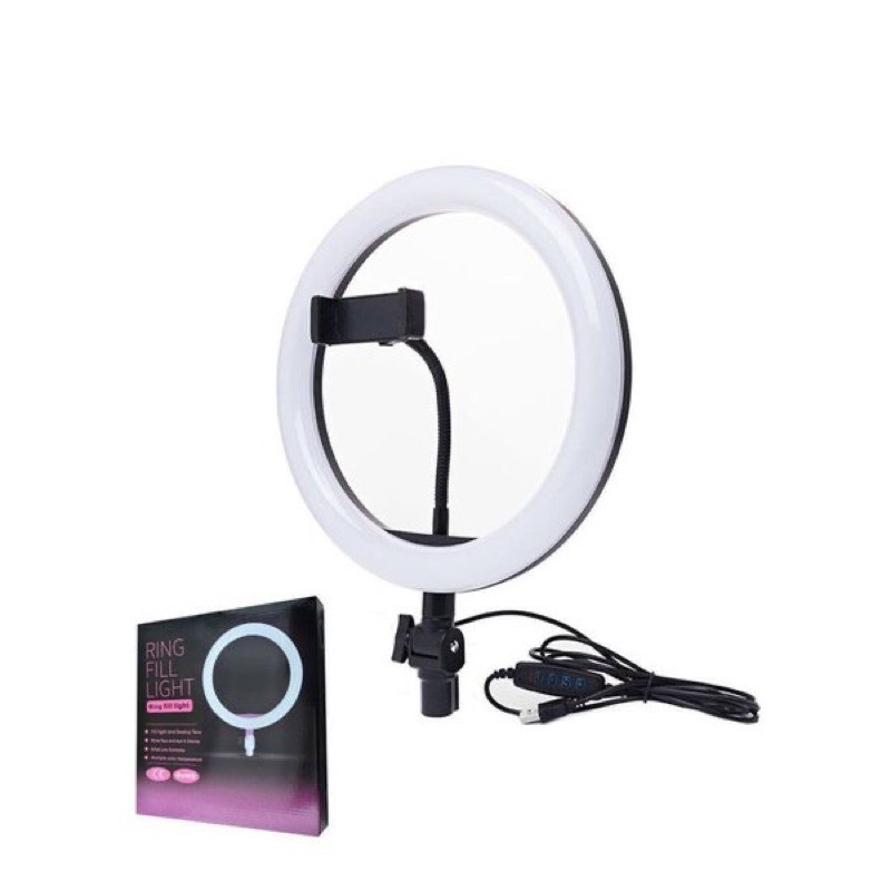 Tripod 2meter plus Ring Ligt 26cm - 1 Set ring ligt dan tripod plus holder - lampu selfie