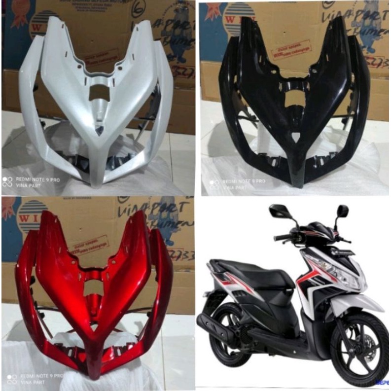 cover front panel tameng lampu depan Vario techno karbu 110 lama kvbn merah maroon putih hitam