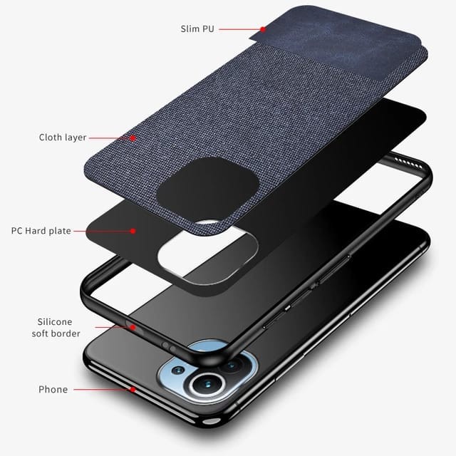 XIAOMI MI 11 / MI 11 LITE / MI 11 ULTRA / MI 10 / MI 10 PRO SOFT CASE FABRIC DENIM COVER