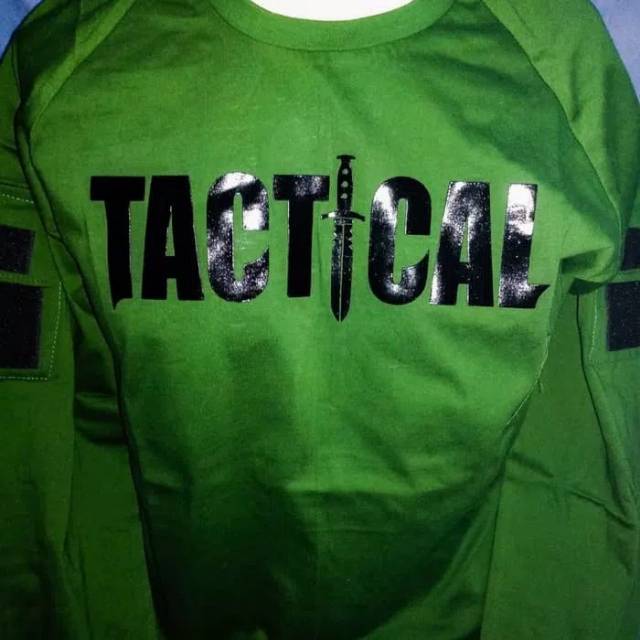 GROSIR KAOS BAJU TACTICAL LENGAN PANJANG SABLON TIMBUL