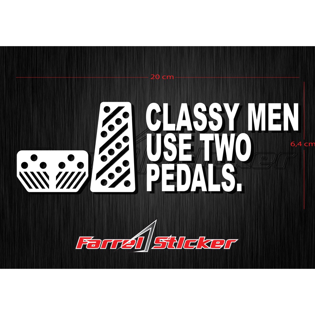 stiker classy men sticker two pedal