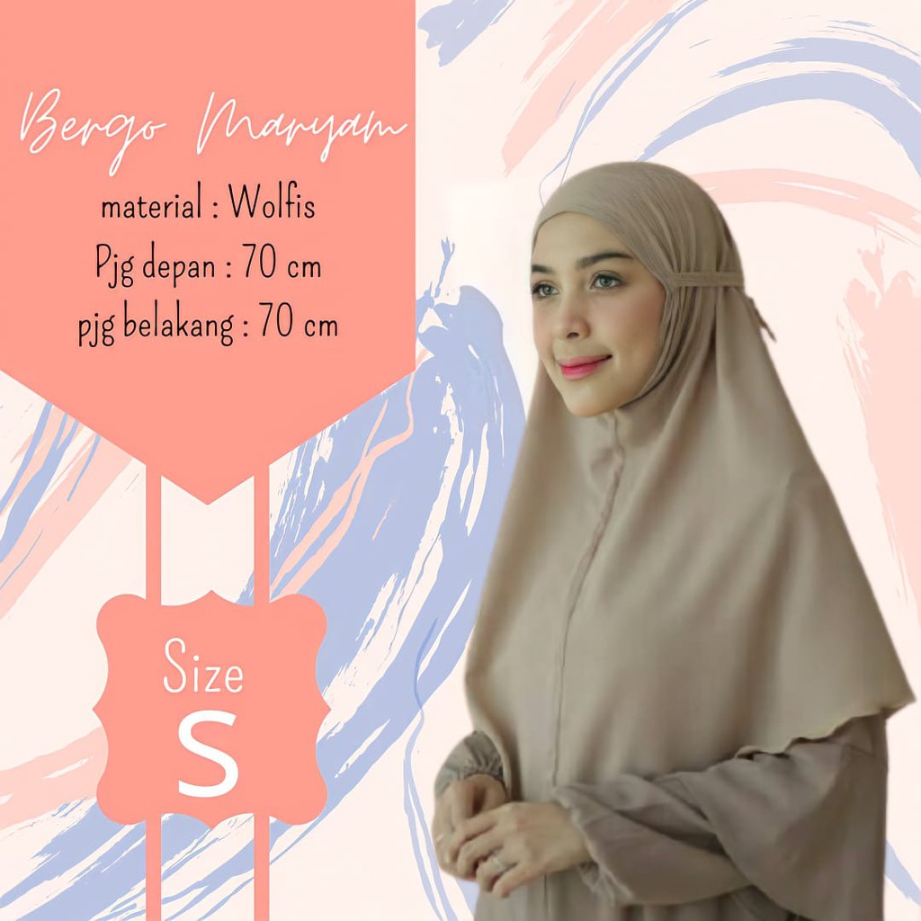 (PREMIUM) BERGO MARYAM WOLFIS/KHIMAR MARYAM