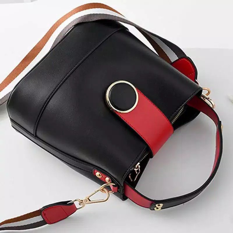 TAS SELEMPANG WANITA KOREA IMPORT MURAH SLING BAG KULIT ORI TALI LEBAR FASHION BATAM PESTA ABG