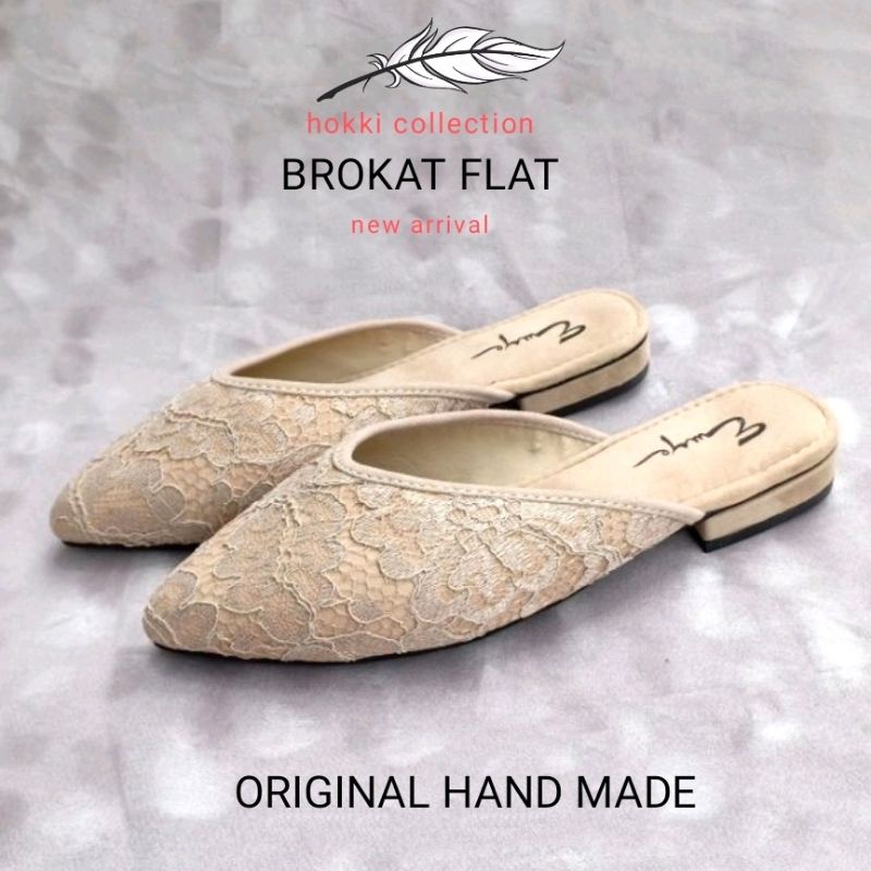 Sepatu Sandal Flat Brokat milenial