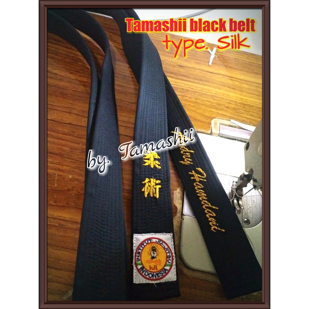Sabuk Hitam Beladiri Type SILK/Black Belt Untuk Jujitsu