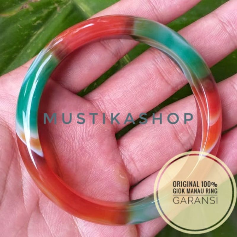 Gelang Kesehatan Batu Giok Manau Asli Natural Ring Aksesoris PRIA/ WANITA