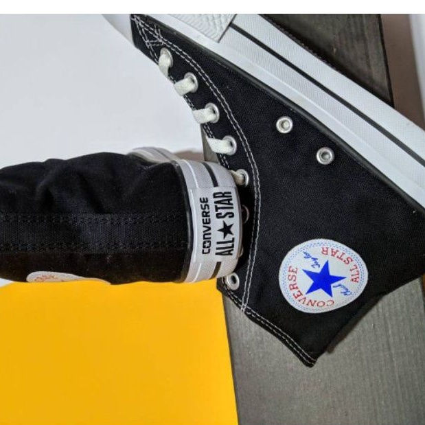 CONVERSE CLASSIC HIGH. UNISEX. BLACK WHITE. HITAM PUTIH.