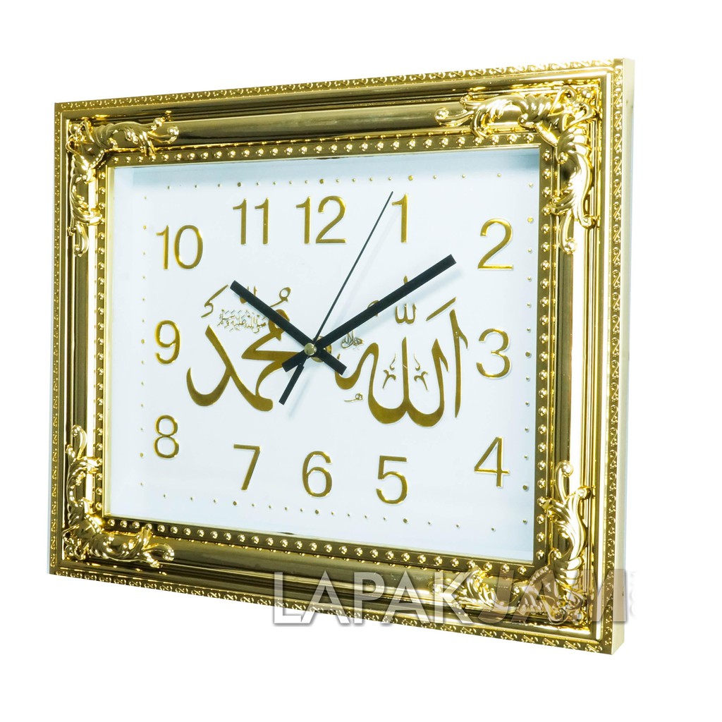 Jam Dinding Kaligrafi Unik Dekorasi Rumah Bagus Wall Clock ESA YM-3126A