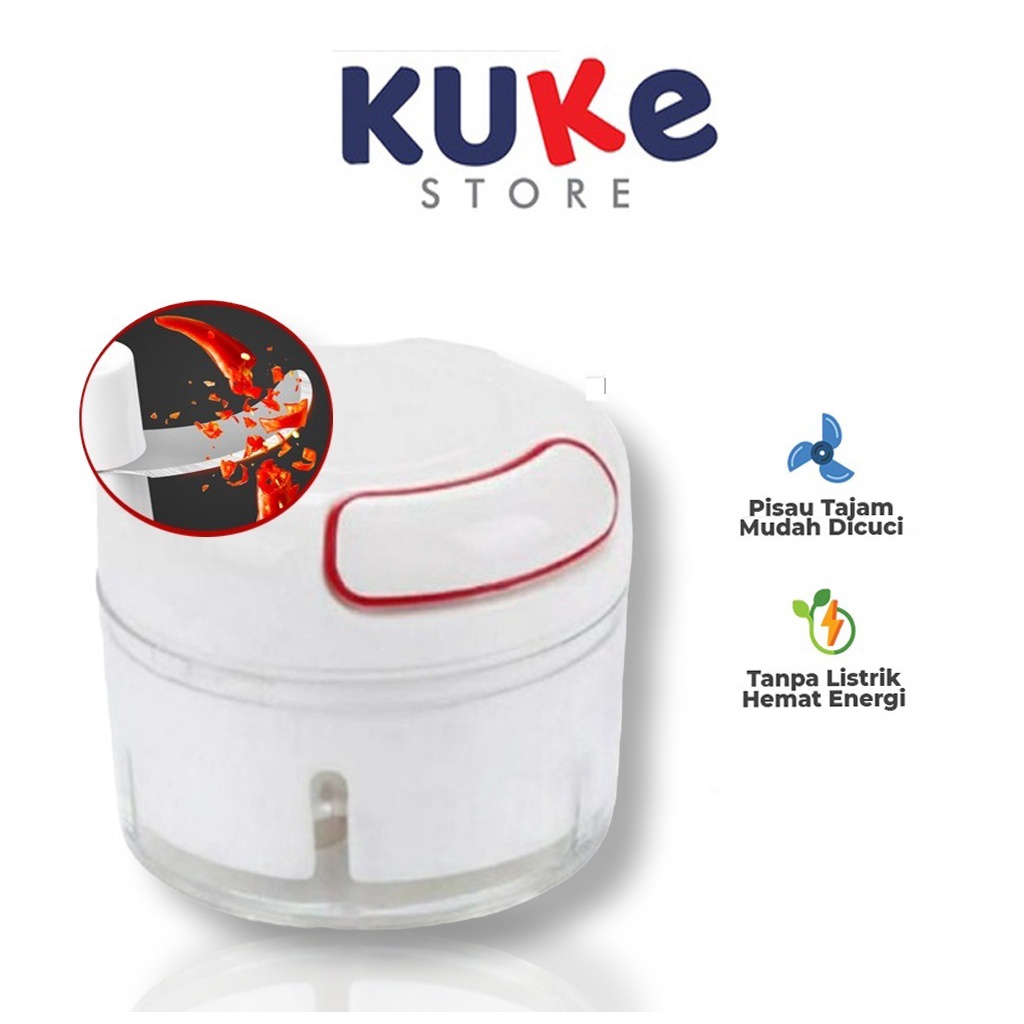 KUKE Mini Food Chopper / Blender Tangan Mini / Speedy Chopper Mini / Blender Tarik Mini