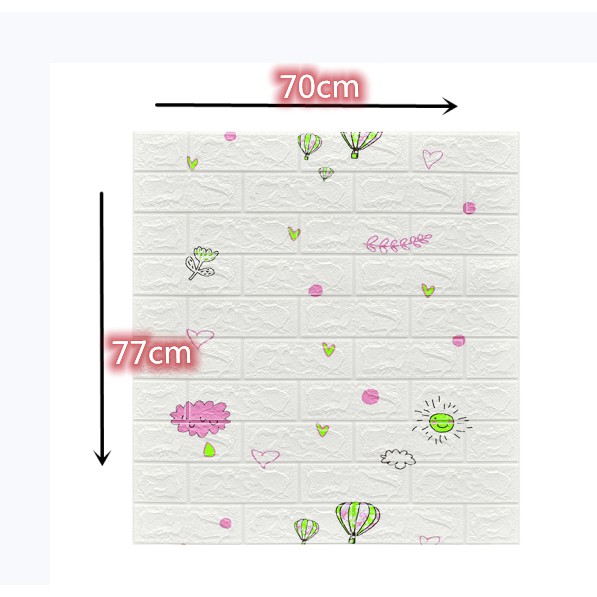 ELFYDO - HL0202 Wallpaper Dinding Bintang Love Foam 3D Wall Sticker Interior Motif High Quality