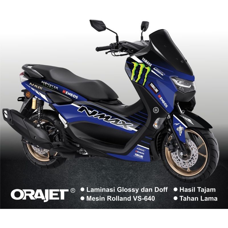 DECAL FULL BODY YAMAHA NMAX NEW 2020 MODEL MOVISTAR TERBARU KERENN