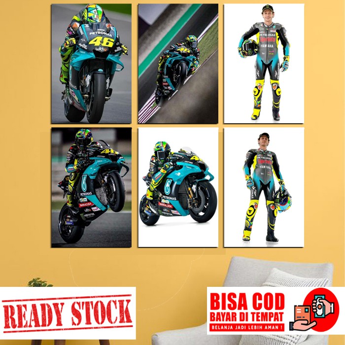 Hiasan Dinding Moto GP Valentino Rossi Petronas Yamaha / Poster Moto GP Valentino Rossi terbaru 2021