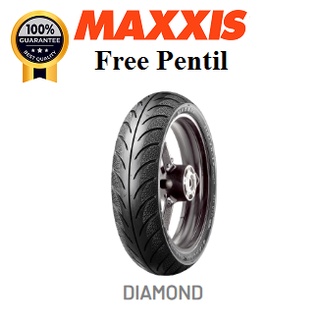 Ban Maxxis Diamond 90/80-14 Tubeless Free Pentil Ban Matic Ring 14