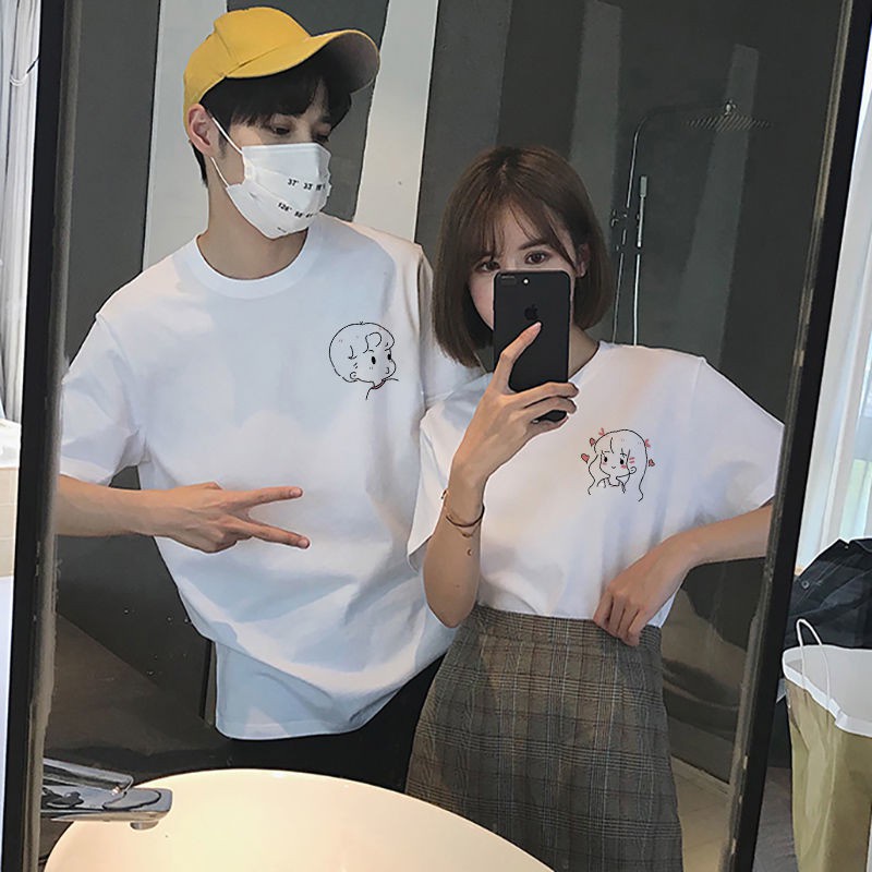 kaos pasangan baju couple CHIC kembar LDR pacar pacaran korea lucu unik kapelan kapel kado hadiah