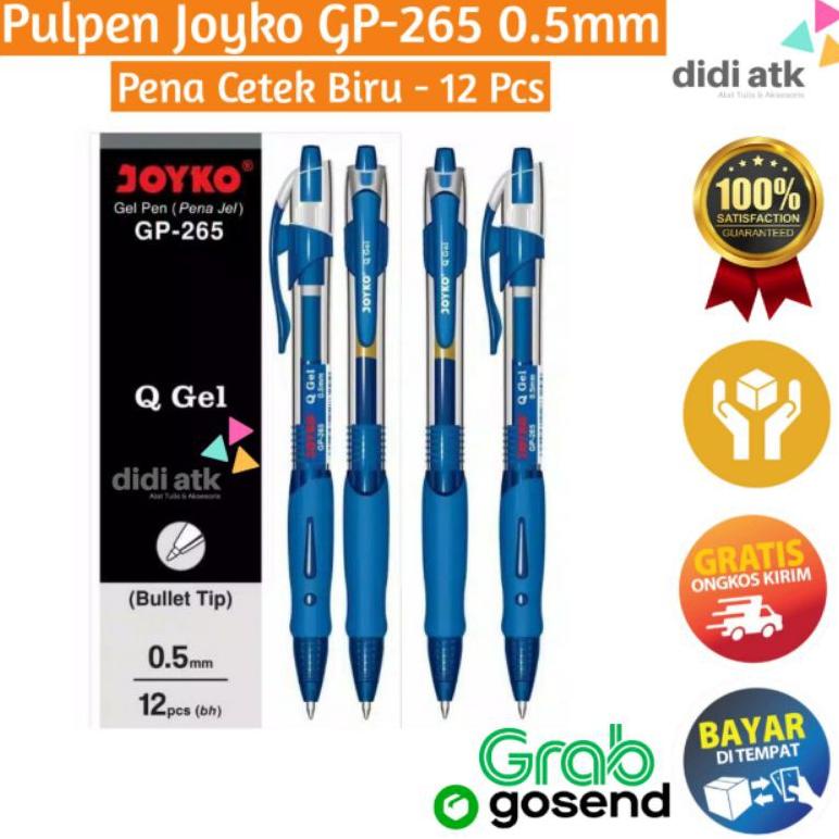 

Pulpen Joyko GP-265 / Pena Tinta Biru Q Gel / Pen Jel Cetrek 0.5mm 1 Box 12 Pcs