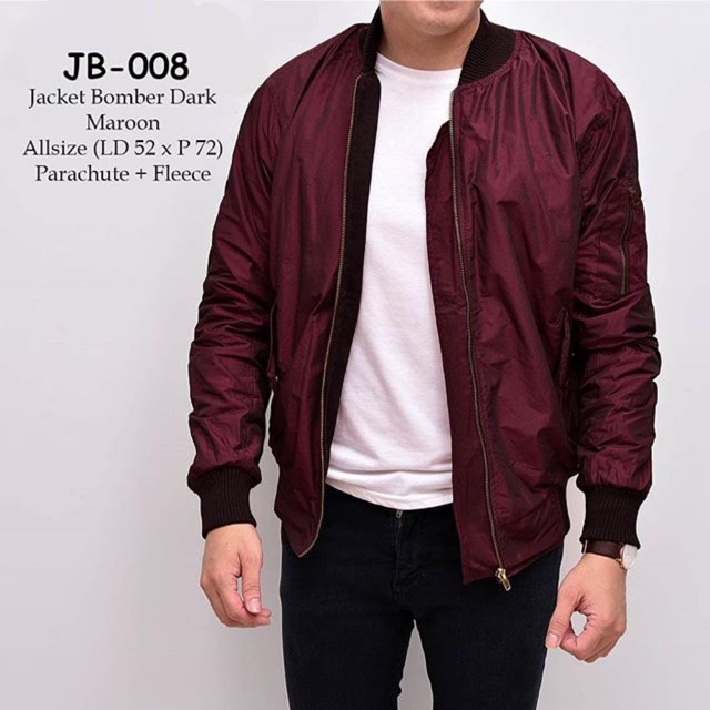 JB008 Bomber Dark Maroon