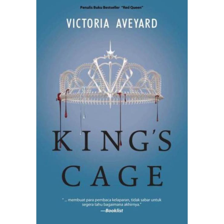 Novel Red Queen 3 Kings Cage - Victoria Aveyard - Fantasi Terjemahan Bahasa Indonesia - Mizan Jakart