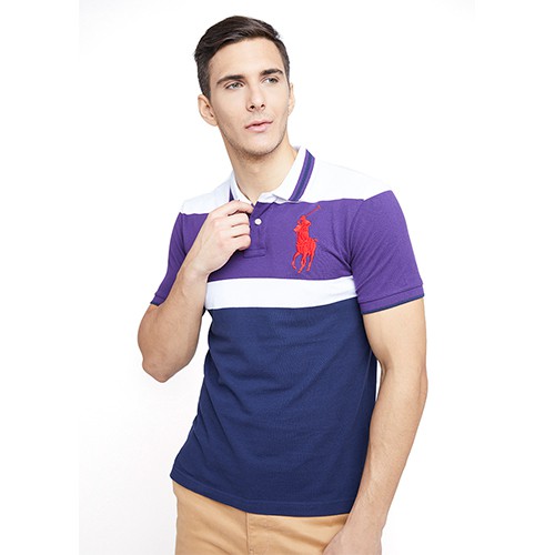  POLO  RALPH  LAUREN  Polo  shirt Fashion Custom Fit Wht P 