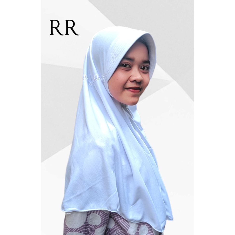 Jilbab Kerudung Anak Sekolah Serut Pita Model RABBANI Inova Size L